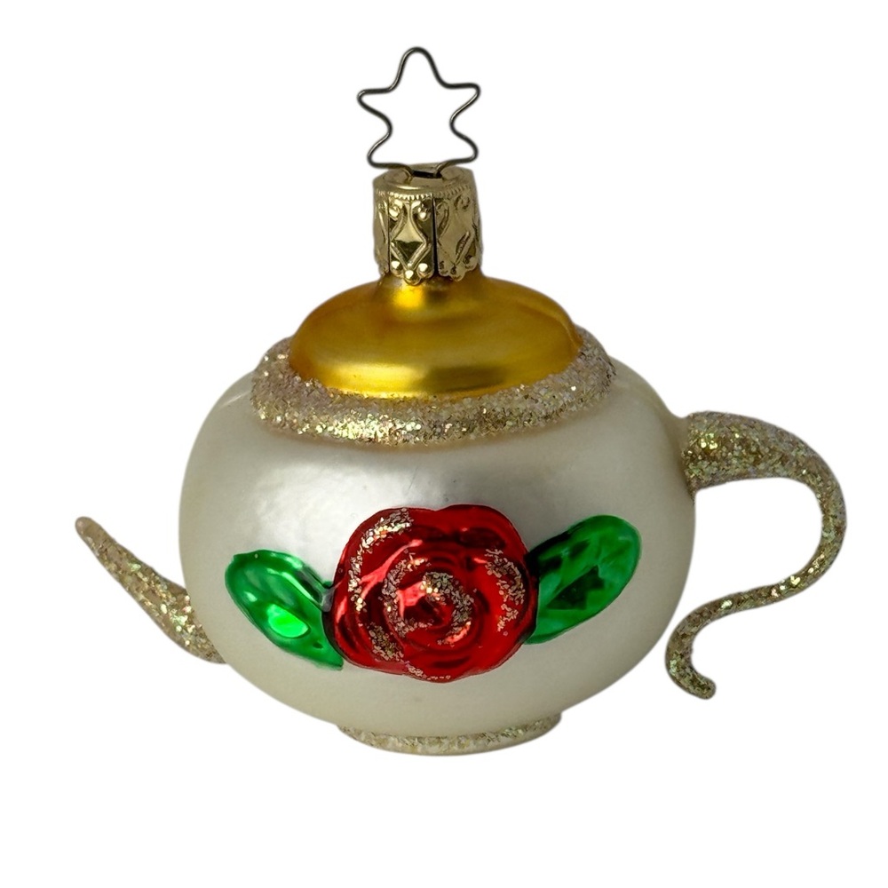 Inge Glas German Christmas Ornament Teapot Home Hospitality